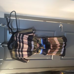 Beautiful multi color Vince Camuto Satin dress